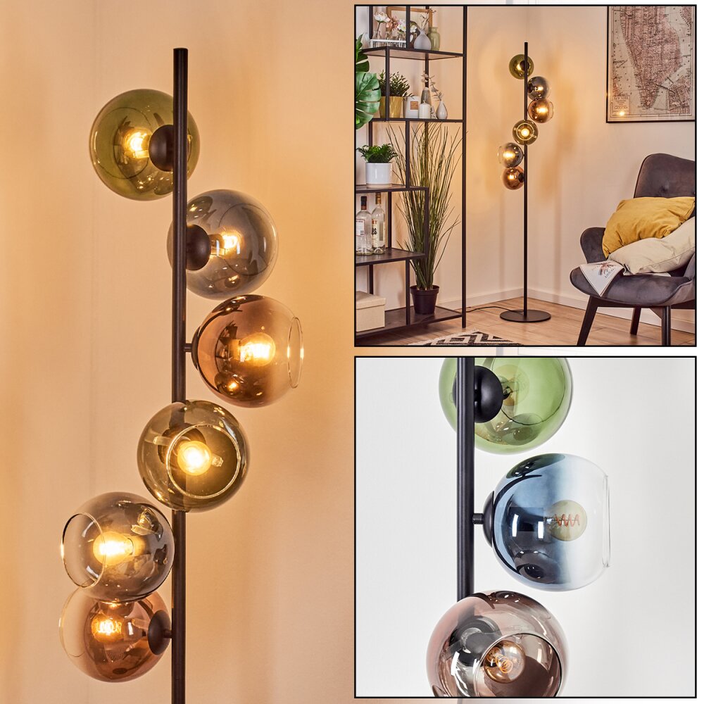Koyoto Boule lumineuse, Lampadaire 32 cm Bleu, Vert, Clair, Cuivré, 6 lumières main product photo