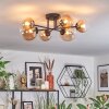 Chehalis Plafonnier, Boule lumineuse 62 cm Ambre, Clair, 6 lumières