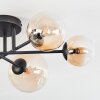 Chehalis Plafonnier, Boule lumineuse 62 cm Ambre, Clair, 6 lumières