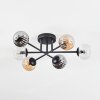 Chehalis Plafonnier, Boule lumineuse 51 cm Ambre, Clair, Fumé, 6 lumières