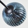 Chehalis Plafonnier, Boule lumineuse 60 cm Bleu, Vert, Cuivré, 6 lumières
