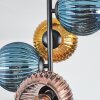 Koyoto Plafonnier, Boule lumineuse 31 cm Bleu, Or, Cuivré, 4 lumières