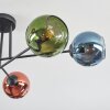 Koyoto Plafonnier, Boule lumineuse 78 cm Bleu, Vert, Cuivré, 6 lumières