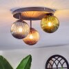 Chehalis Plafonnier, Boule lumineuse 30 cm Bleu, Vert, Cuivré, 3 lumières