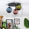 Chehalis Plafonnier, Boule lumineuse 30 cm Bleu, Vert, Cuivré, 3 lumières