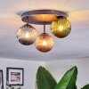 Chehalis Plafonnier, Boule lumineuse 30 cm Bleu, Vert, Cuivré, 3 lumières