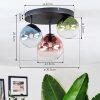 Chehalis Plafonnier, Boule lumineuse 30.5 cm Bleu, Vert, Clair, Cuivré, 3 lumières