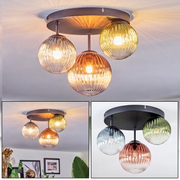 Chehalis Plafonnier, Boule lumineuse 30.5 cm Bleu, Vert, Clair, Cuivré, 3 lumières