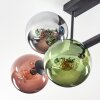 Gastor Plafonnier, Boule lumineuse Bleu, Chrome, Vert, Cuivré, Fumé, 6 lumières