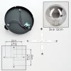Chehalis Plafonnier, Boule lumineuse 30.5 cm Fumé, 3 lumières