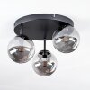 Chehalis Plafonnier, Boule lumineuse 30.5 cm Fumé, 3 lumières