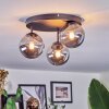 Chehalis Plafonnier, Boule lumineuse 30.5 cm Fumé, 3 lumières
