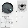 Chehalis Plafonnier, Boule lumineuse 30.5 cm Clair, Fumé, 3 lumières
