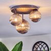 Chehalis Plafonnier, Boule lumineuse 30 cm Fumé, 3 lumières