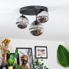 Chehalis Plafonnier, Boule lumineuse 30 cm Fumé, 3 lumières