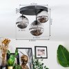 Chehalis Plafonnier, Boule lumineuse 30 cm Fumé, 3 lumières