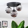 Chehalis Plafonnier, Boule lumineuse 30 cm Fumé, 3 lumières