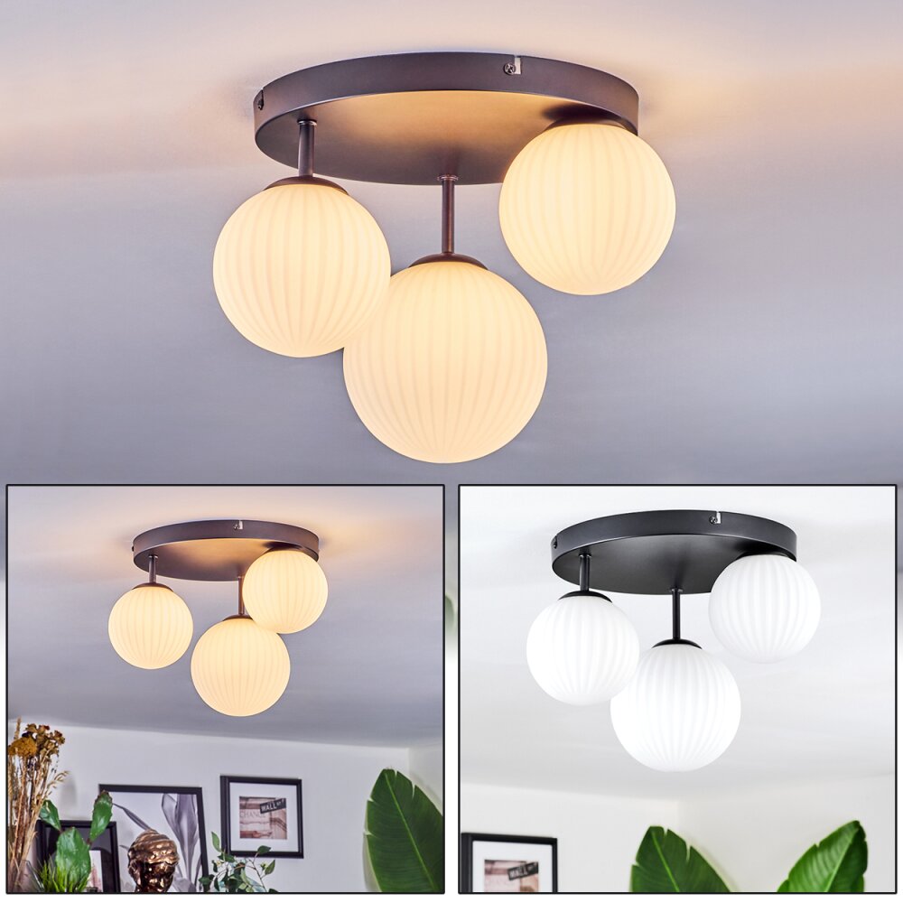 Chehalis Plafonnier, Boule lumineuse 30 cm Blanc, 3 lumières main product photo