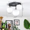 Chehalis Plafonnier, Boule lumineuse 30 cm Blanc, 3 lumières