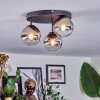 Chehalis Plafonnier, Boule lumineuse 30.5 cm Chrome, Clair, Fumé, 3 lumières