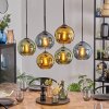 Koyoto Suspension, Boule lumineuse, Suspension Bleu, Or, Vert, 6 lumières