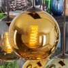 Koyoto Suspension, Boule lumineuse, Suspension Bleu, Or, Vert, 6 lumières