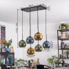 Koyoto Suspension, Boule lumineuse, Suspension Bleu, Or, Vert, 6 lumières