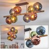 Koyoto Plafonnier, Boule lumineuse Or, Noir, 8 lumières