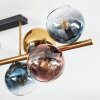 Koyoto Plafonnier, Boule lumineuse Or, Noir, 8 lumières