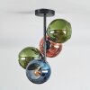 Koyoto Plafonnier, Boule lumineuse 31 cm Bleu, Vert, Cuivré, 4 lumières