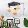 Chehalis Plafonnier, Boule lumineuse 32 cm Ambre, 3 lumières Chehalis Plafonnier, Boule lumineuse 32 cm Ambre, 3 lumières