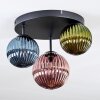Chehalis Plafonnier, Boule lumineuse 30 cm Bleu, Vert, Cuivré, 3 lumières
