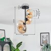 Koyoto Plafonnier, Boule lumineuse 31 cm Ambre, Clair, 4 lumières