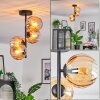 Koyoto Plafonnier, Boule lumineuse 31 cm Ambre, 4 lumières