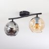 Ripoll Plafonnier, Boule lumineuse Ambre, Fumé, 2 lumières