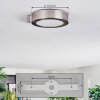 Tavin Plafonnier LED Nickel mat, 1 lumière