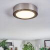 Tavin Plafonnier LED Nickel mat, 1 lumière
