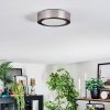 Tavin Plafonnier LED Nickel mat, 1 lumière