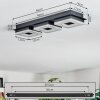 Walon Plafonnier LED Noir, 1 lumière