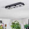 Walon Plafonnier LED Noir, 1 lumière