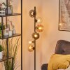 Koyoto Boule lumineuse, Lampadaire 32 cm Ambre, Chrome, Clair, Fumé, 6 lumières