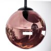 Chehalis Plafonnier, Boule lumineuse 32 cm Bleu, Vert, Cuivré, 3 lumières
