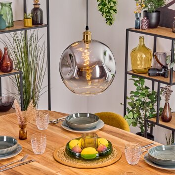 Ripoll Suspension, Boule lumineuse, Suspension Or, 1 lumière