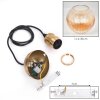 Koyoto Suspension, Boule lumineuse, Suspension Or, 1 lumière