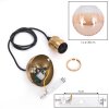 Koyoto Suspension, Boule lumineuse, Suspension Or, 1 lumière