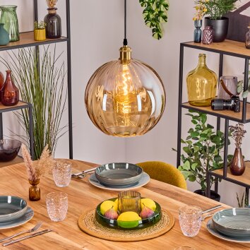 Koyoto Suspension, Boule lumineuse, Suspension Or, 1 lumière Koyoto Suspension, Boule lumineuse, Suspension Or, 1 lumière