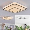 Borin Plafonnier LED Gris, Blanc, 1 lumière
