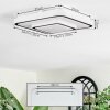 Borin Plafonnier LED Gris, Blanc, 1 lumière