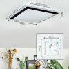 Castasegna Plafonnier, Panel LED Noir, Blanc, 1 lumière