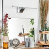 Zaire Lampe de miroir, Applique murale LED Chrome, Argenté, 1 lumière, Détecteur de mouvement